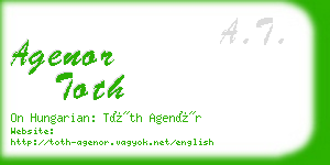 agenor toth business card